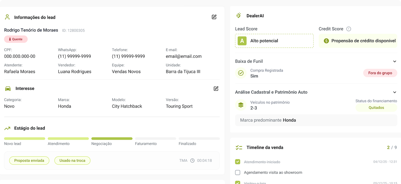Nova tela de Leads chegando em breve
